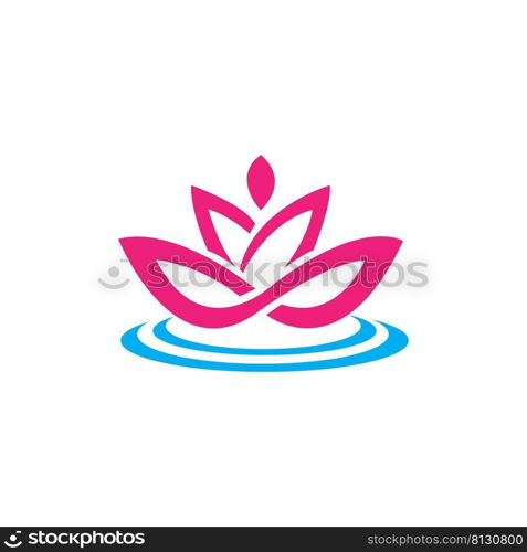 lotus icon logo vector design template