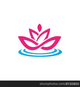 lotus icon logo vector design template