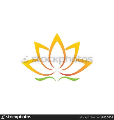 lotus icon logo vector design template