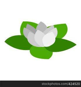 Lotus isometric 3d icon. Spa symbol isolated on a white background. Lotus isometric 3d icon
