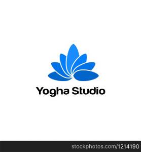 Lotus logo design concept. Yoga logo design.
