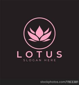 Lotus logo design template vector isolated illustration