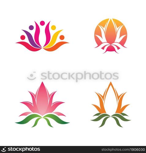 Lotus logo template icon set design
