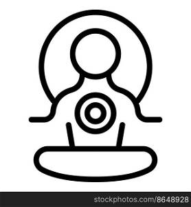 Lotus meditation icon outline vector. Relax yoga. Room girl. Lotus meditation icon outline vector. Relax yoga