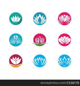 Lotus symbol vector icon illustration