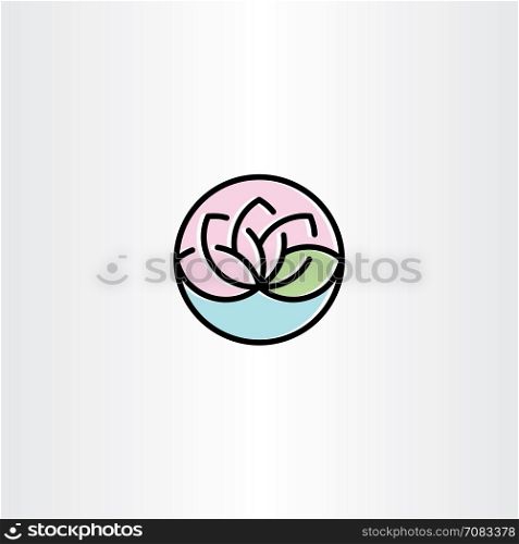 lotus vector clip art symbol design