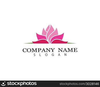 Lotus vector icon. Beauty Vector flowers design logo Template icon