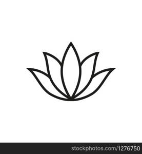 lotus vector icon in trendy flat design