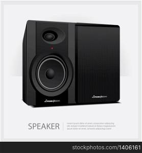 Loud Speakers isolated vector illustration