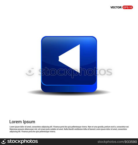 loudspeaker icon - 3d Blue Button.