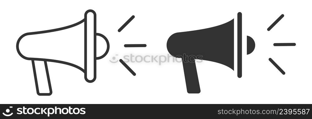 Loudspeaker icon. Megaphone illustration symbol. Sign bullhorn vector.