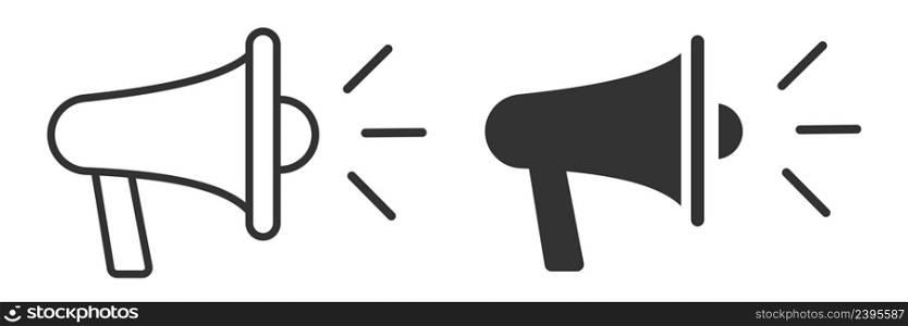 Loudspeaker icon. Megaphone illustration symbol. Sign bullhorn vector.