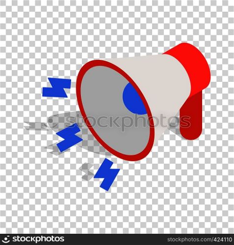 Loudspeaker isometric icon 3d on a transparent background vector illustration. Loudspeaker isometric icon