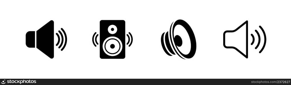 Loudspeaker or audio speaker icon design element suitable for website, print design or app