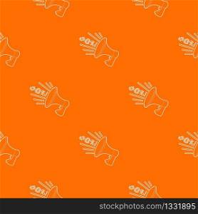 Loudspeaker pattern vector orange for any web design best. Loudspeaker pattern vector orange