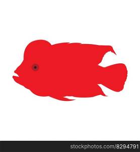 louhan fish icon vector illustration symbol design