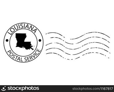 Louisiana US state postal stamp Vector illustration Eps 10.. Louisiana postal stamp Vector illustration Eps 10