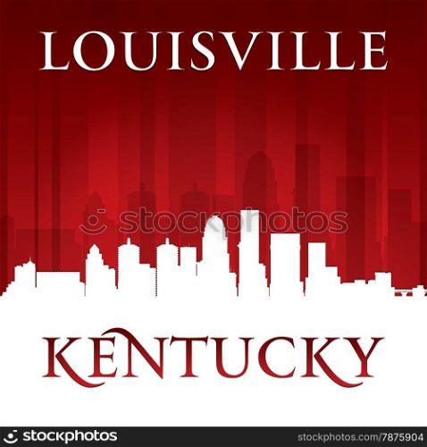 Louisville Kentucky city skyline silhouette. Vector illustration