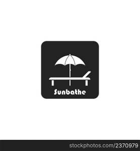 lounge chairs or chairs for sunbathing on the beach,illustration design template.