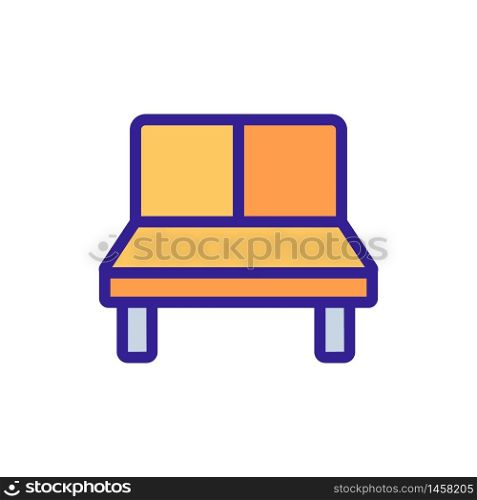 lounge sofa icon vector. lounge sofa sign. color symbol illustration. lounge sofa icon vector outline illustration
