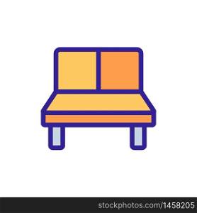 lounge sofa icon vector. lounge sofa sign. color symbol illustration. lounge sofa icon vector outline illustration