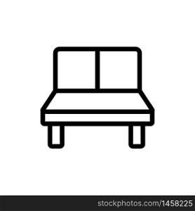 lounge sofa icon vector. lounge sofa sign. isolated contour symbol illustration. lounge sofa icon vector outline illustration