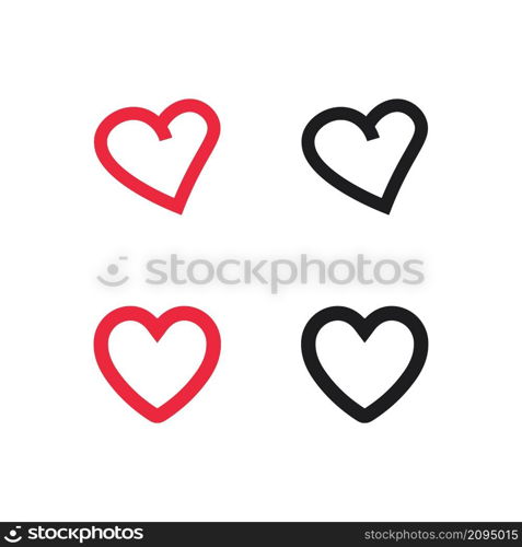 Love and heart design Vector and logo seamless illustration background