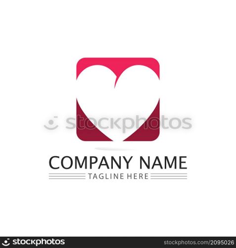 Love and heart design Vector and logo seamless illustration background