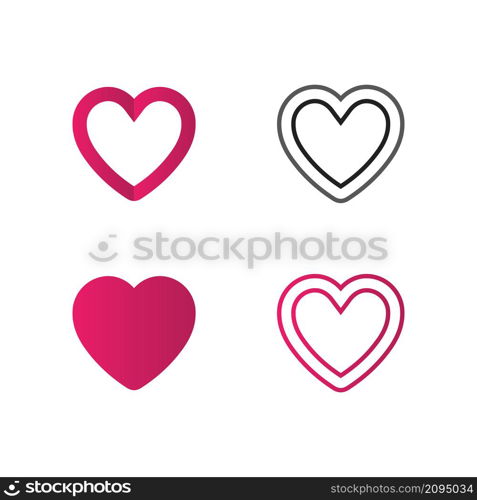 Love and heart design Vector and logo seamless illustration background