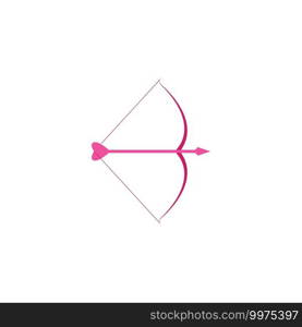 Love arrow logo vector design