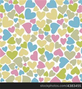 Love background from hearts. A vector illustration