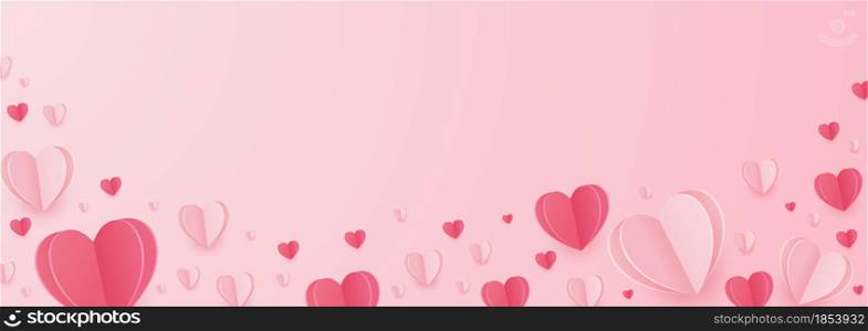 Love background. Hearts on a white background for greeting cards and greetings. Vector illustration.