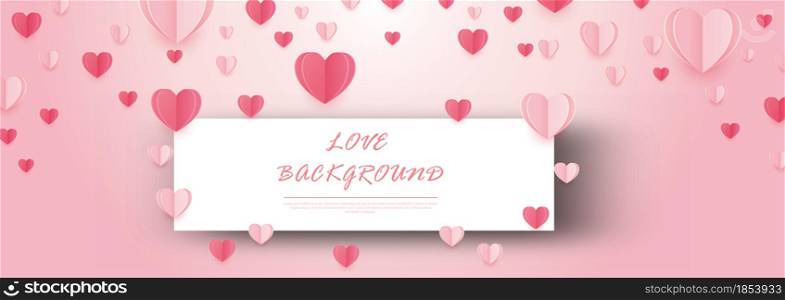 Love background. Hearts on a white background for greeting cards and greetings. Vector illustration.