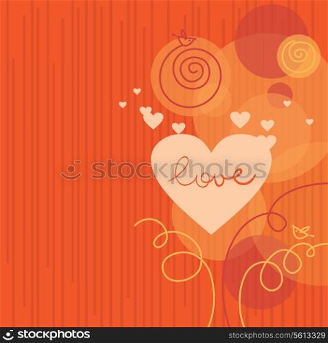 Love background with abstract hearts