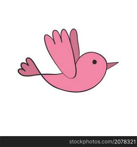love bird heart symbol drawing for design Valentine Day card