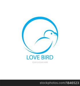 Love bird illustration icon logo vector design