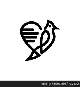 love bird logo template