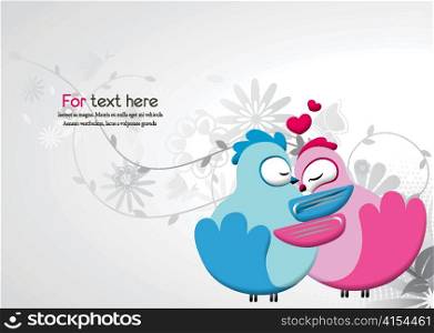 love birds vector illustration