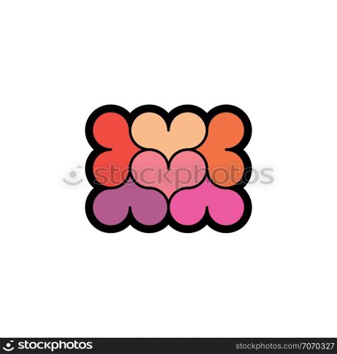 love box heart symbol logo icon