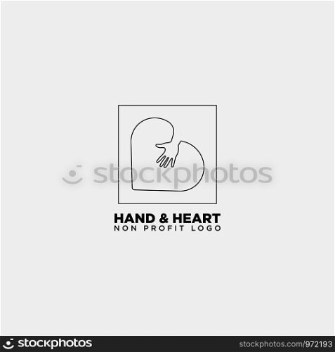 love care give heart logo template vector illustration icon element isolated - vector. love care give heart logo template vector illustration icon element