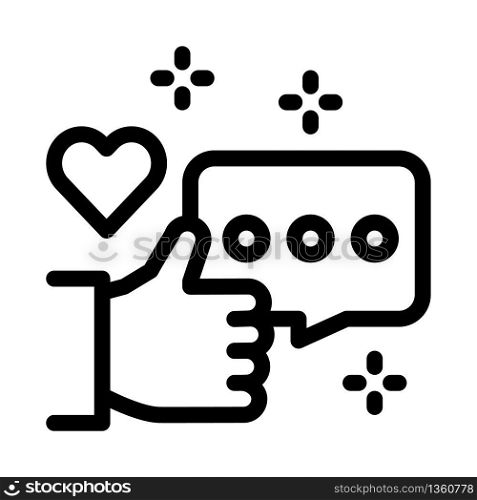 love chat communication icon vector. love chat communication sign. isolated contour symbol illustration. love chat communication icon vector outline illustration