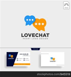 love chat simple creative logo template vector illustration icon element isolated - vector. love chat simple creative logo template vector illustration icon element isolated