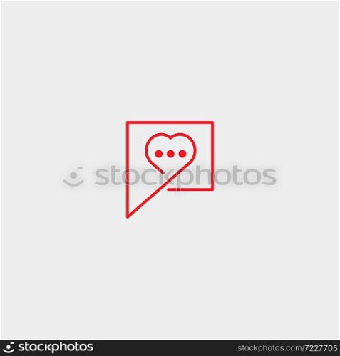 love chat symbol Design Vector Illustration