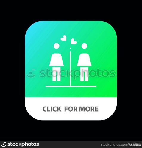 Love, Couple, Washroom, Signs Mobile App Icon Design