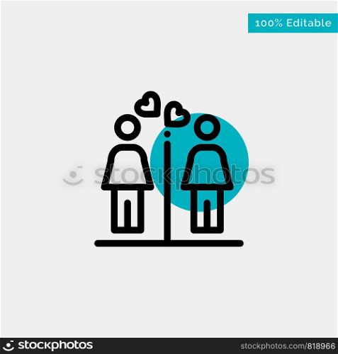 Love, Couple, Washroom, Signs turquoise highlight circle point Vector icon