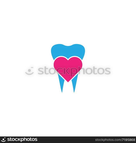 Love dental logo template vector icon design