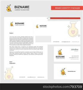 Love drink Business Letterhead, Envelope and visiting Card Design vector template