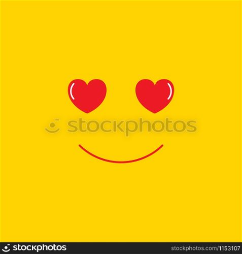 Love emoji vector. Emoji with hearts. Vector isolated yellow smiley background. Love emoji vector. Emoji with hearts. Vector isolated yellow smiley