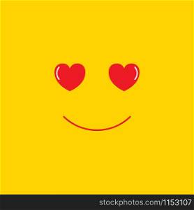 Love emoji vector. Emoji with hearts. Vector isolated yellow smiley background. Love emoji vector. Emoji with hearts. Vector isolated yellow smiley