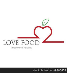 Love Food Logo vector illustration design Template